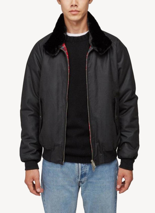 Baracuta - Veste G9 Col Fourrure - Black - Homme