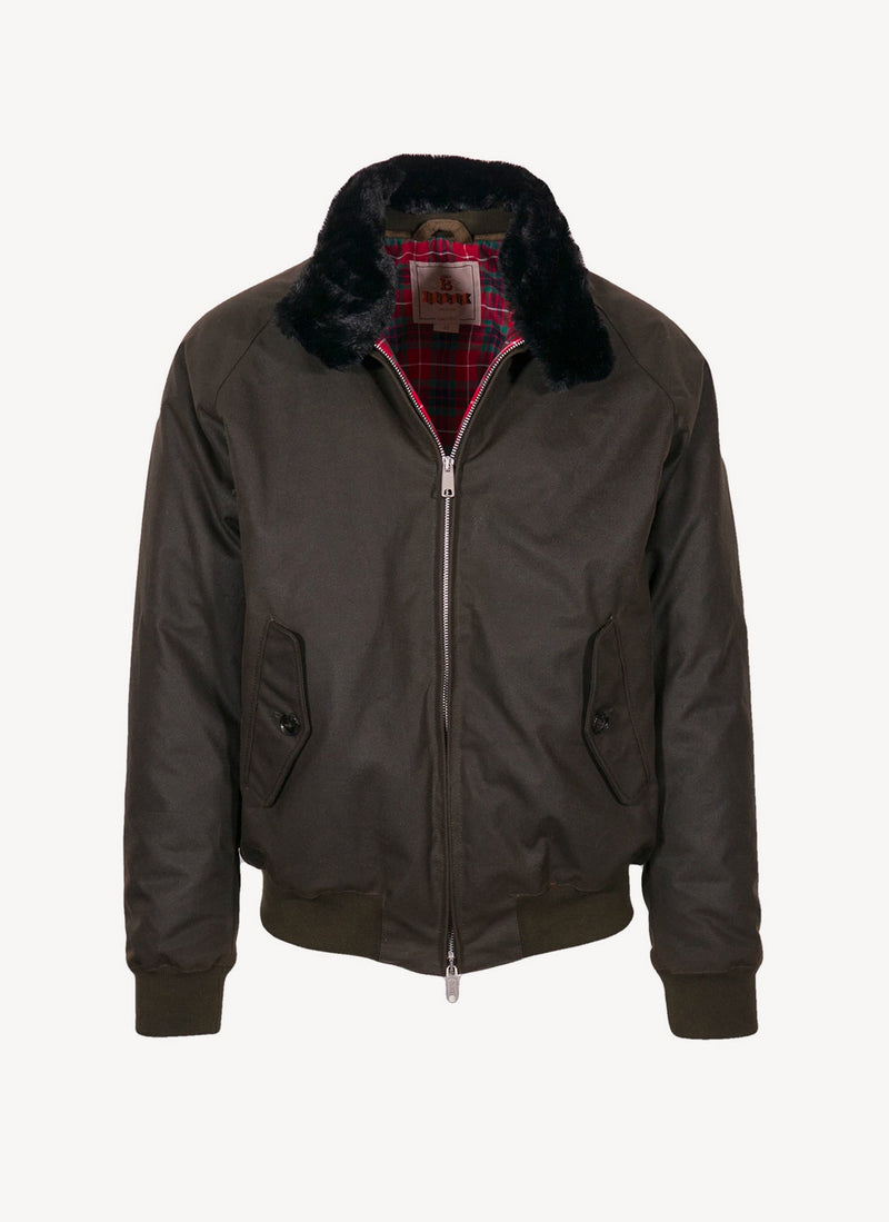 Baracuta - Veste G9 Col Fourrure - Deep Moss - Homme