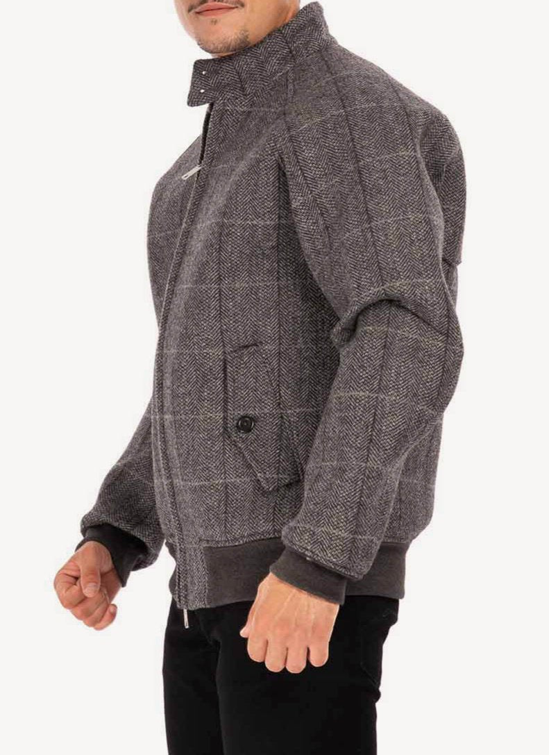 Baracuta - Veste G9 Woolen - Grey Check - Homme