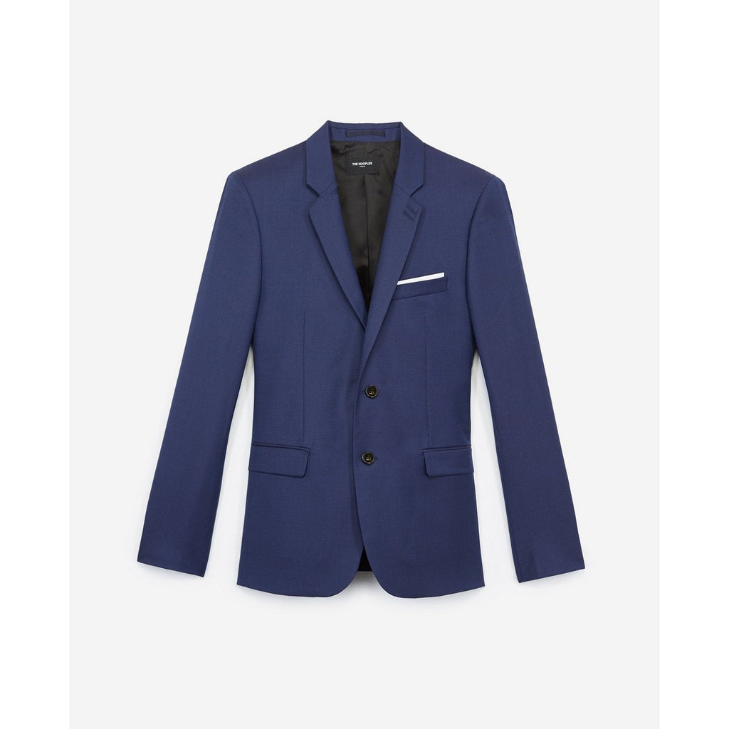 The Kooples - Chaqueta de Traje Lana Azul Slim - Hombre
