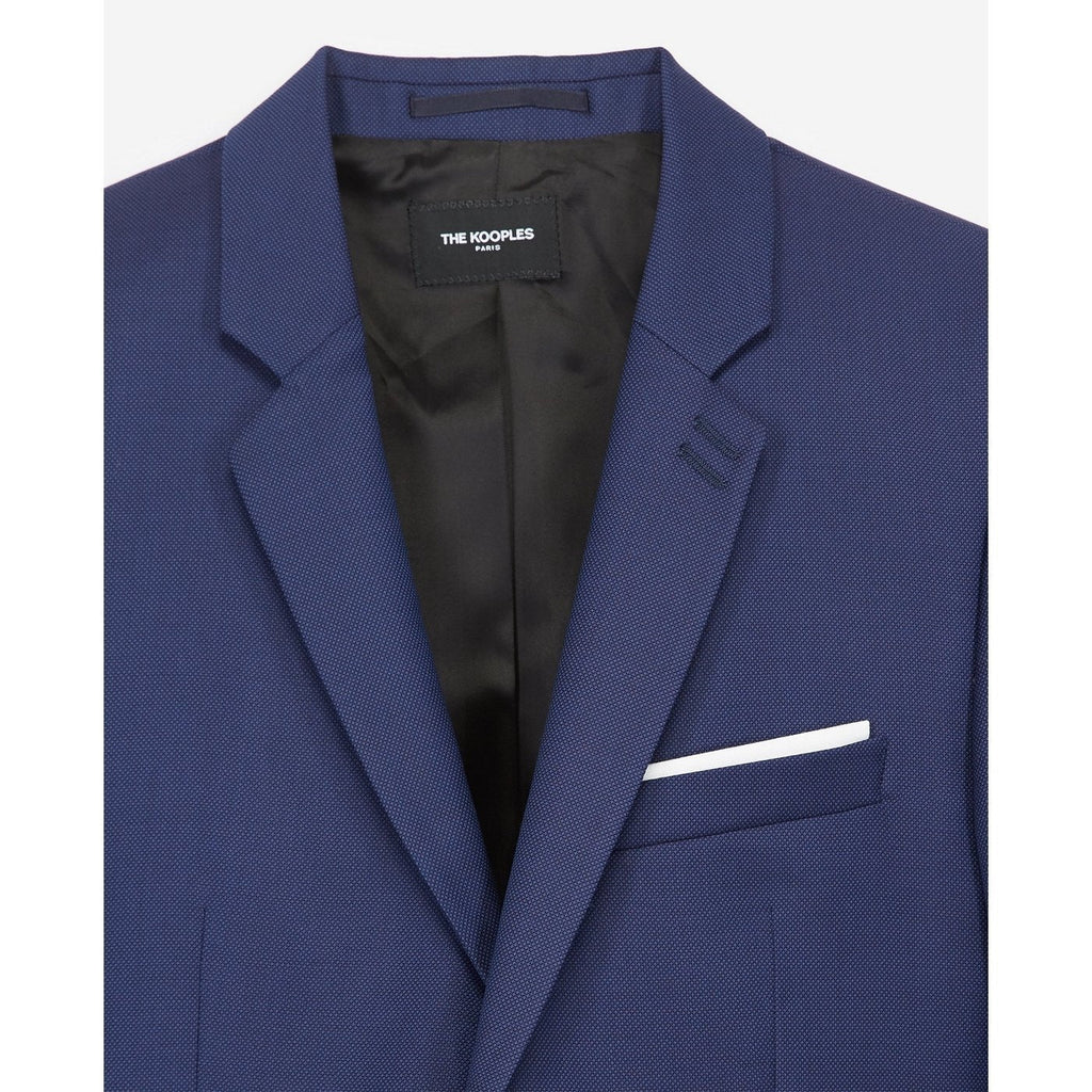 The Kooples - Chaqueta de Traje Lana Azul Slim - Hombre