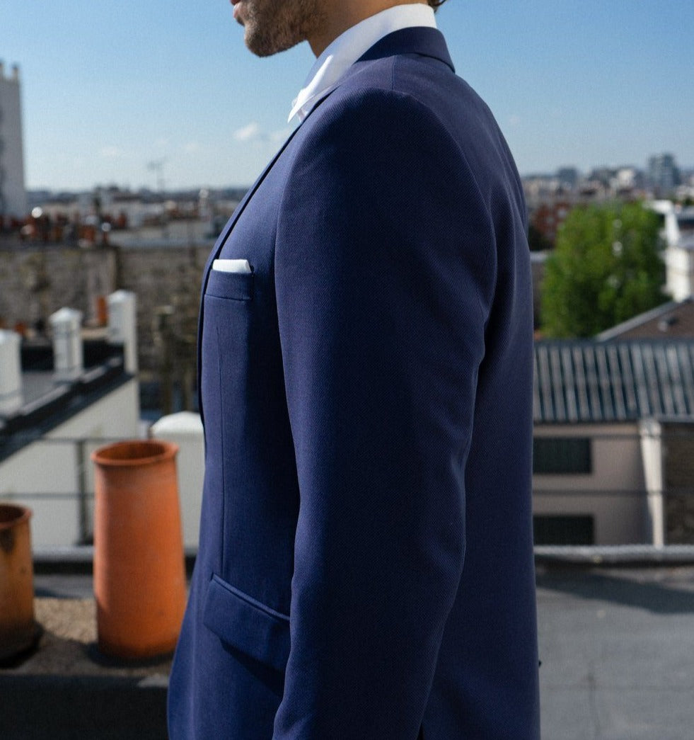 The Kooples - Chaqueta de Traje Lana Azul Slim - Hombre