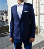 The Kooples - Chaqueta de Traje Lana Azul Slim - Hombre