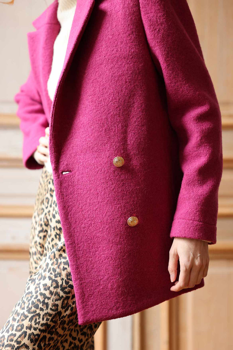 Elise Chalmin | Veste en laine bouillie fuchsia