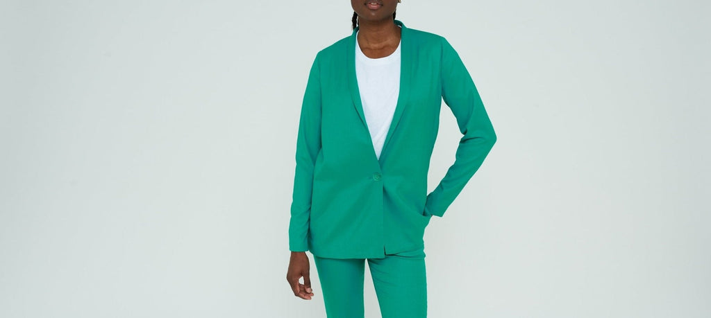 Modetrotter - Chaqueta Lou Thorens Verde - Esmeralda
