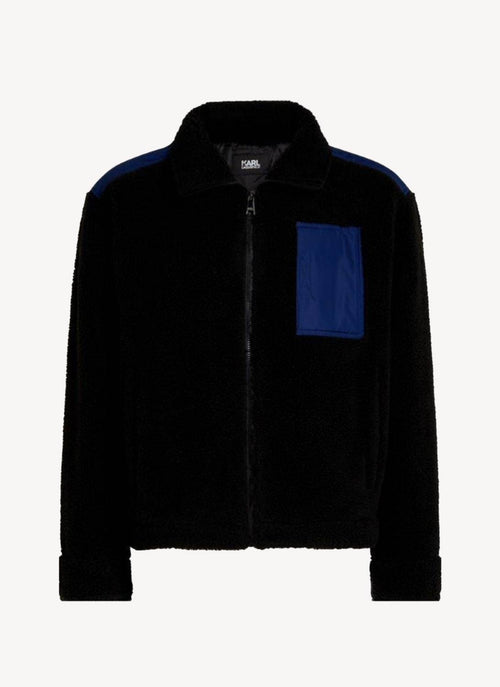 Karl Lagerfeld - Veste Sherpa Mix - Noir - Homme