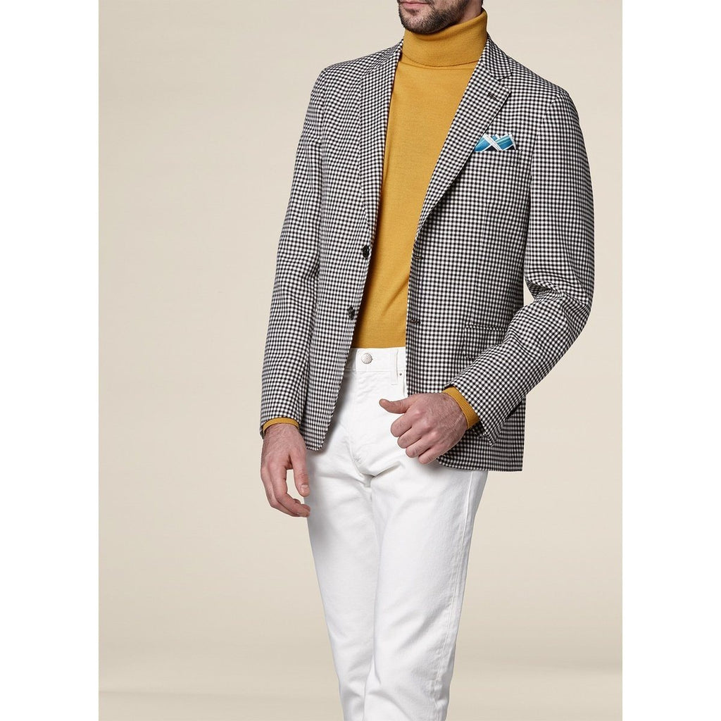 Fursac - Chaqueta de lana a cuadros - Chocolate - Hombre