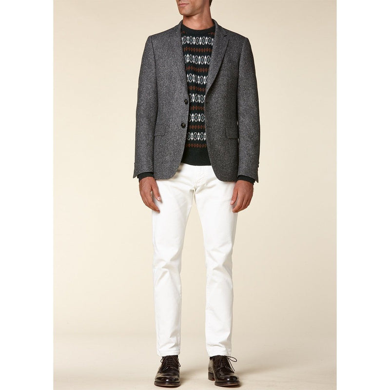 Fursac - Chaqueta Slim Fit - Gris Medio, Natté Tweed