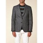 Fursac - Chaqueta Slim Fit - Gris Medio, Natté Tweed