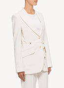 Stella Mccartney - Veste Twill Tailoring - Blanc - Femme