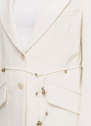 Stella Mccartney - Veste Twill Tailoring - Blanc - Femme