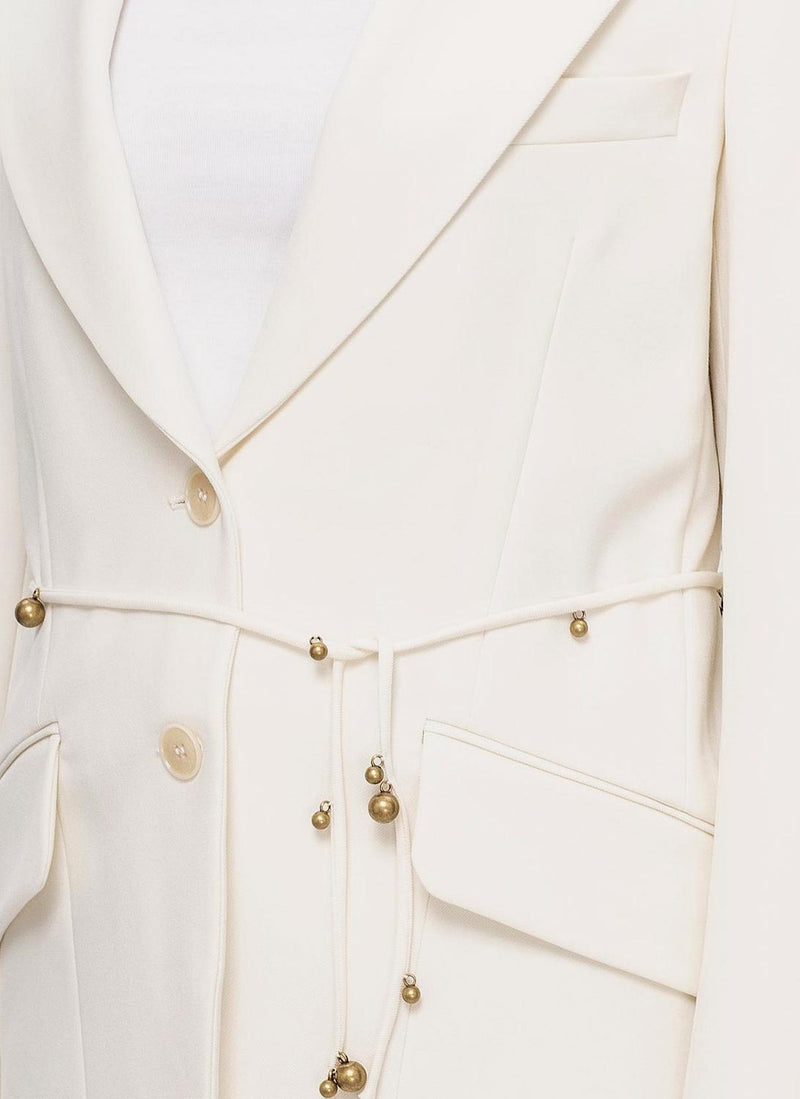 Stella Mccartney - Veste Twill Tailoring - Blanc - Femme