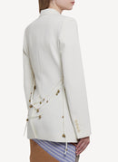 Stella Mccartney - Veste Twill Tailoring - Blanc - Femme