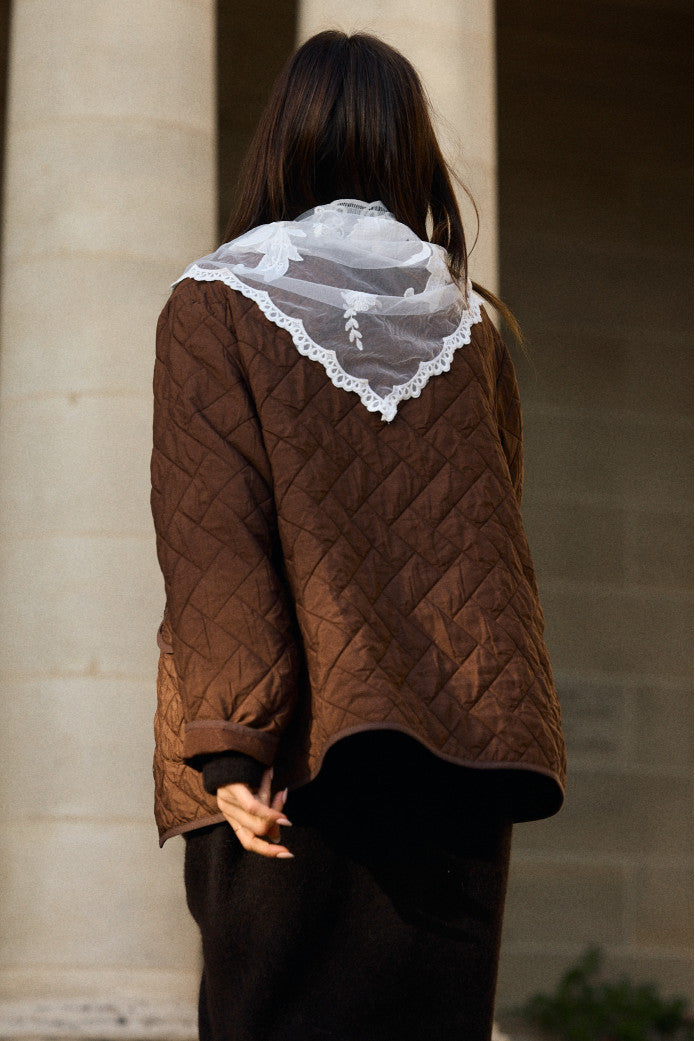 Chaqueta Valentin Matelasse Marron