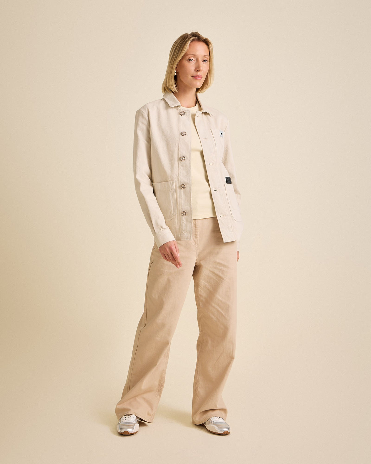 Denim-Worker-Jacke Off White