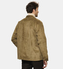 Surchemise En Velours Uni Taupe