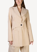 Nina Ricci - Blazer Structuré - Beige/Noir - Femme