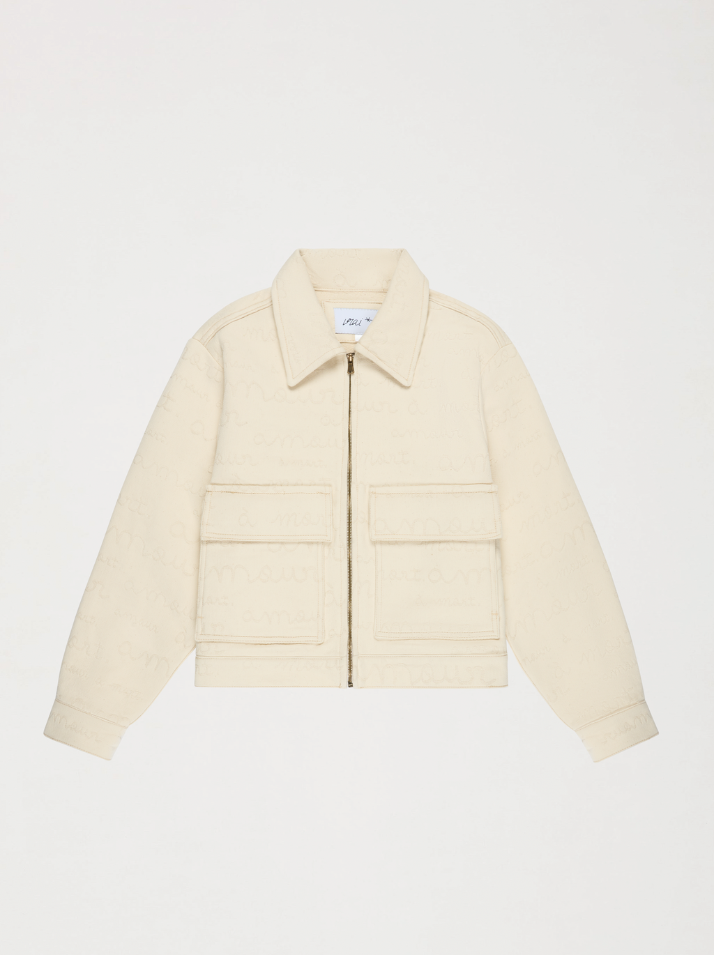 Unisex Jacket Amour Jacquard Ecru