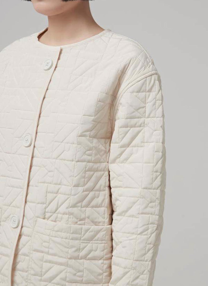 Nina Ricci - Veste Quilted Boxy - Ecru - Femme