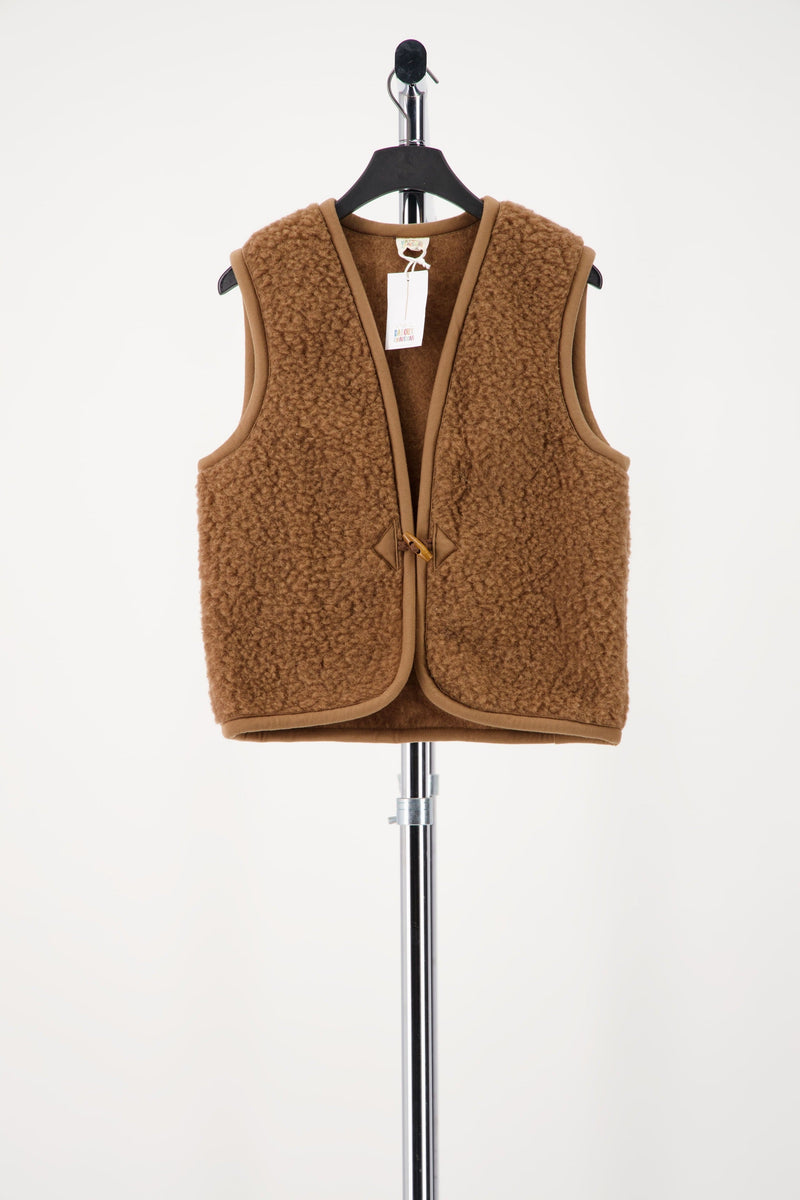 Gilet Sans Manche Laine Varso - Camel - Femme