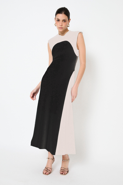 Robe Duo Maille Bicolore