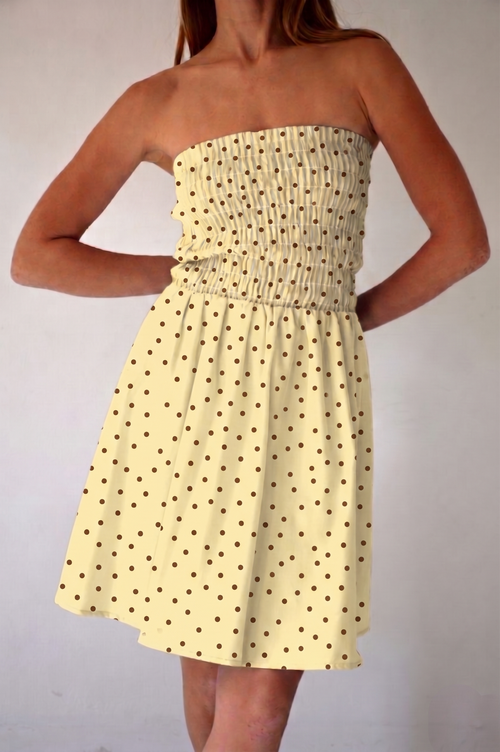Emily Topos Yellow Corto Dress