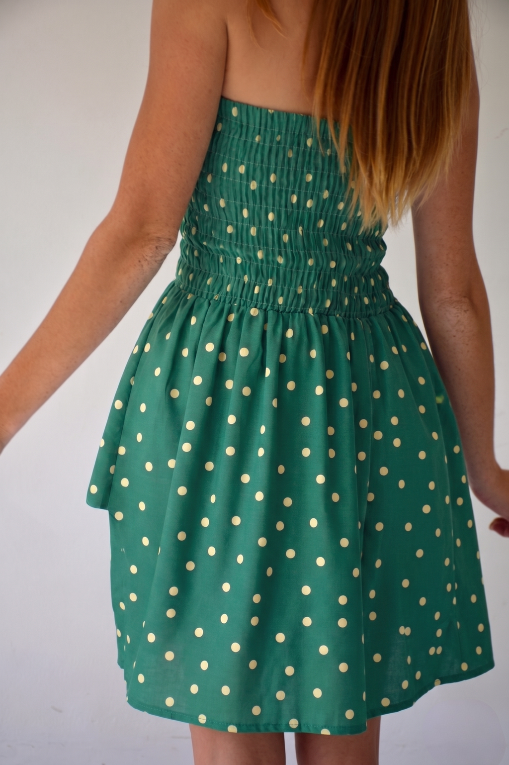 Emily Topos Green Corto Dress