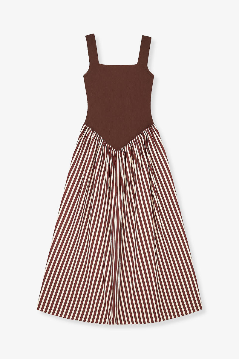 Robe Maria Combiné Marron