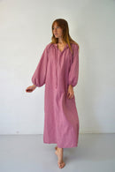 Robe Matilde Vichy Burgundy