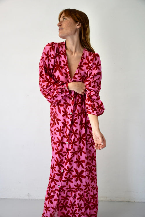 Micaela Flores Dress Pink