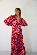 Vestido Micaela Flores Rosa