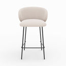 Chaise pour îlot central Victoria en tissu beige 68 cm (lot de 2)