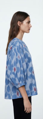 Blusa Vince - Estampado Flor Azul