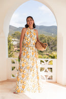 VIOLETTA Citrons - Robe Longue