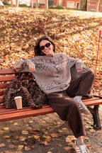 VIRGILE Taupe - Jacquard Cardigan