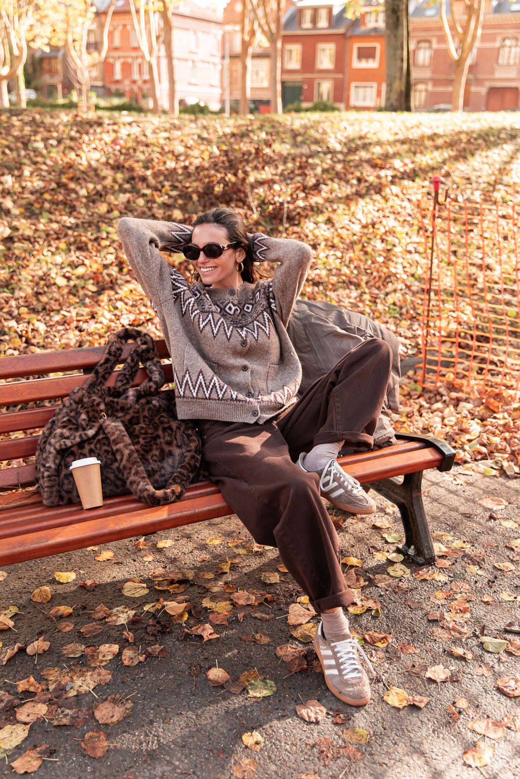VIRGILE Taupe - Jacquard Cardigan