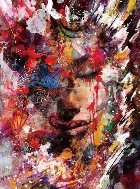 Peinture Par Numéros - Visage Féminin Abstrait