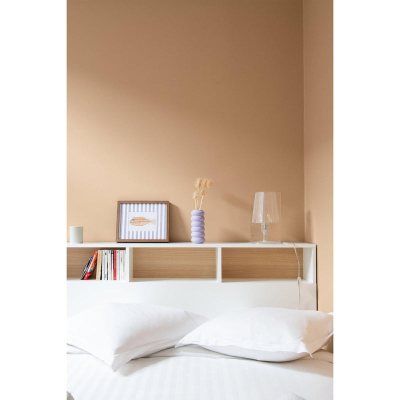 Inspiration déco : ambiance 1 avec la peinture Flat white - teinte caramel beige || @atelier__fragment