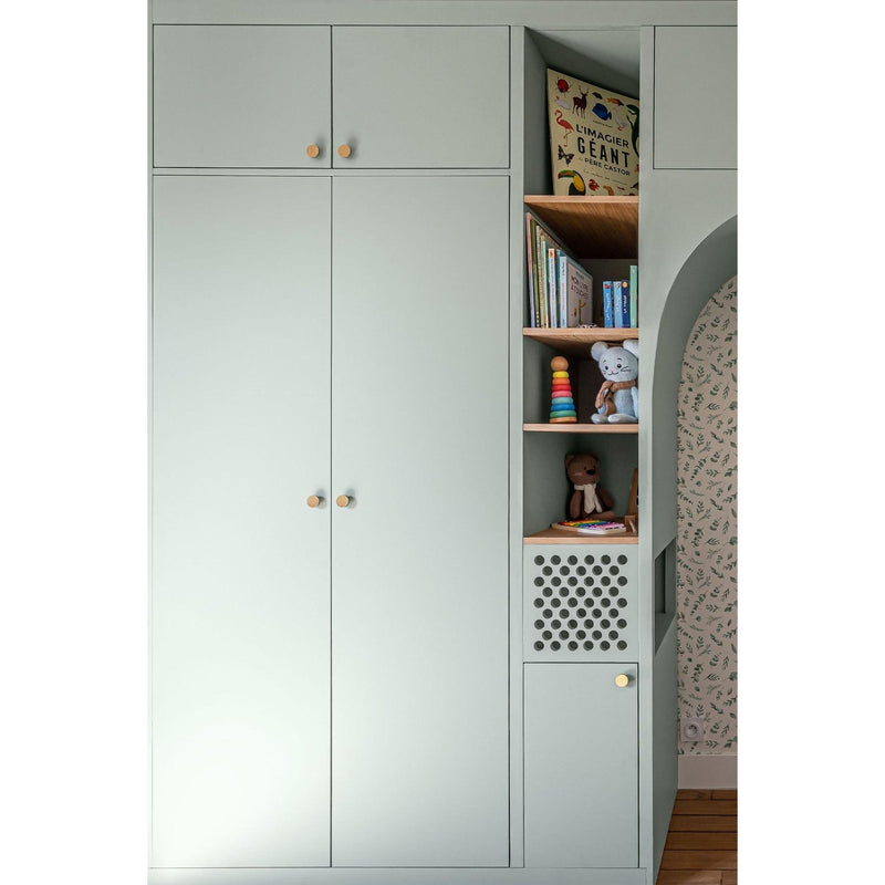 Inspiration déco : ambiance 2 avec la peinture Green clay - teinte vert de gris clair || @gilonne_kervella