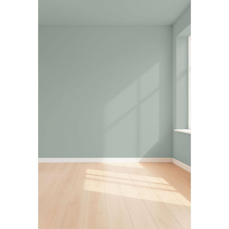 Visualisation 3D de la peinture Green clay avec ombres - teinte vert de gris clair