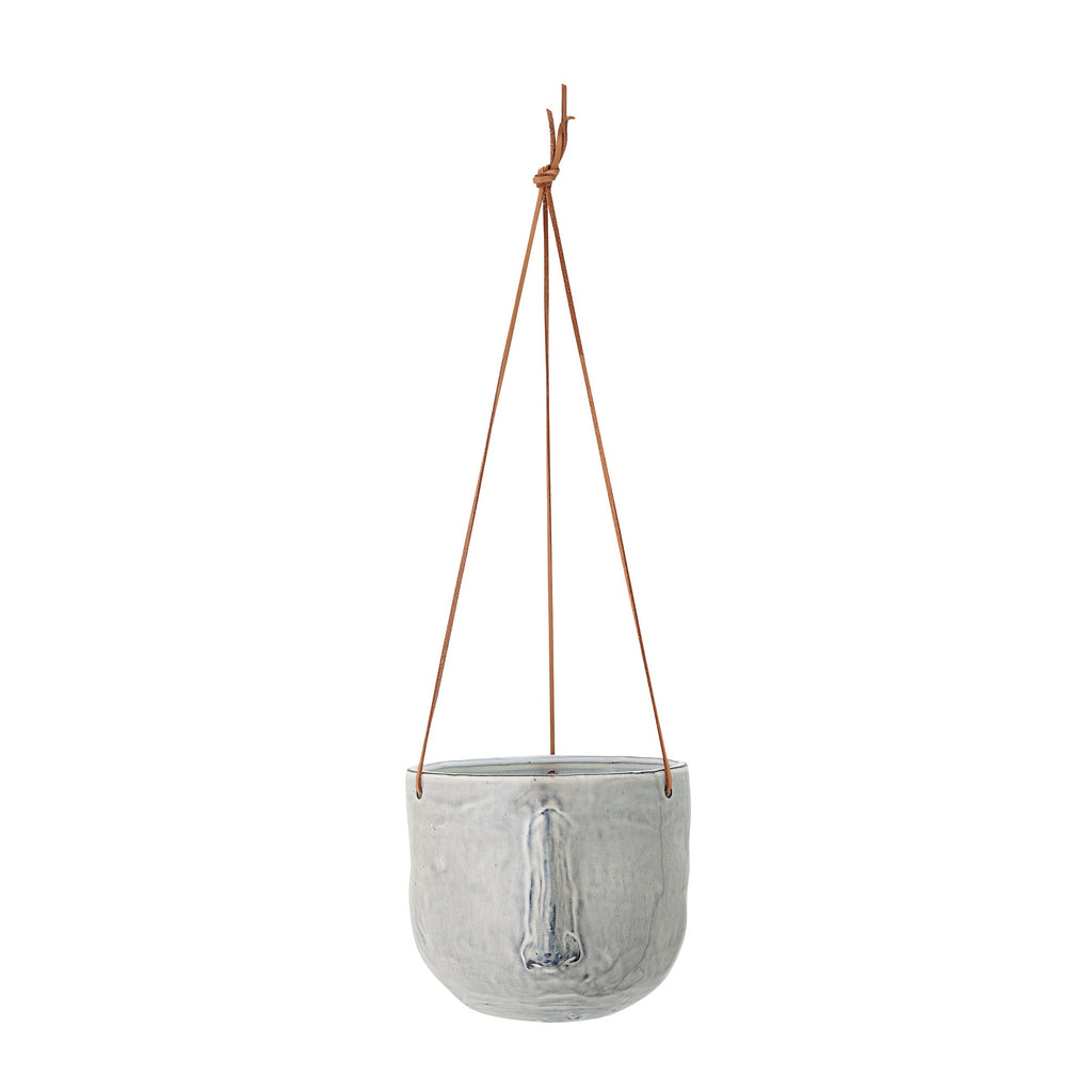 Ileana - Lote de 6 Maceteros Colgantes - Gris - Gres