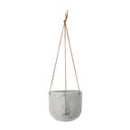 Ileana - Lote de 6 Maceteros Colgantes - Gris - Gres