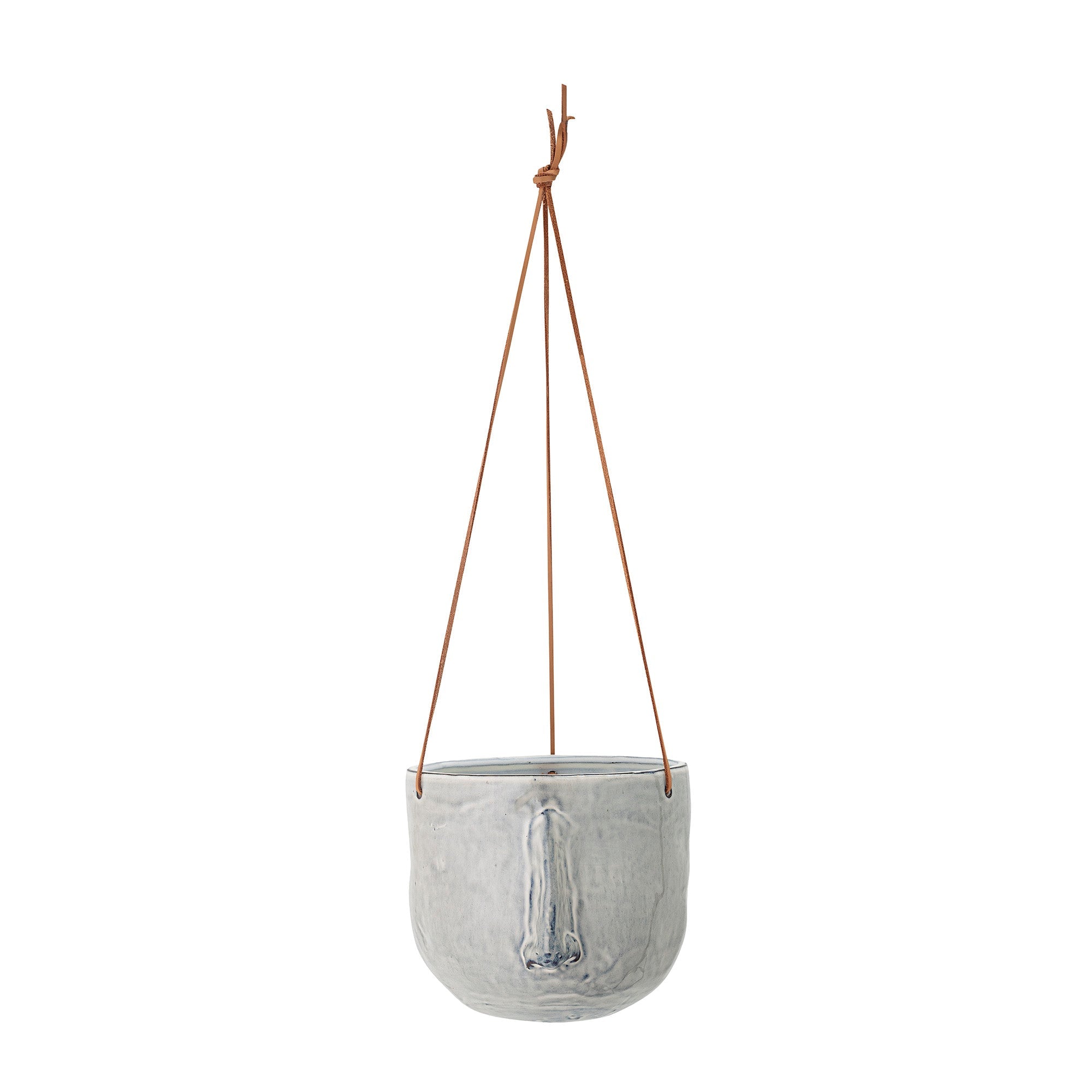 Ileana - Lote de 6 Maceteros Colgantes - Gris - Gres