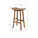 Tabouret de bar Vittoria en bois de teck 77 cm