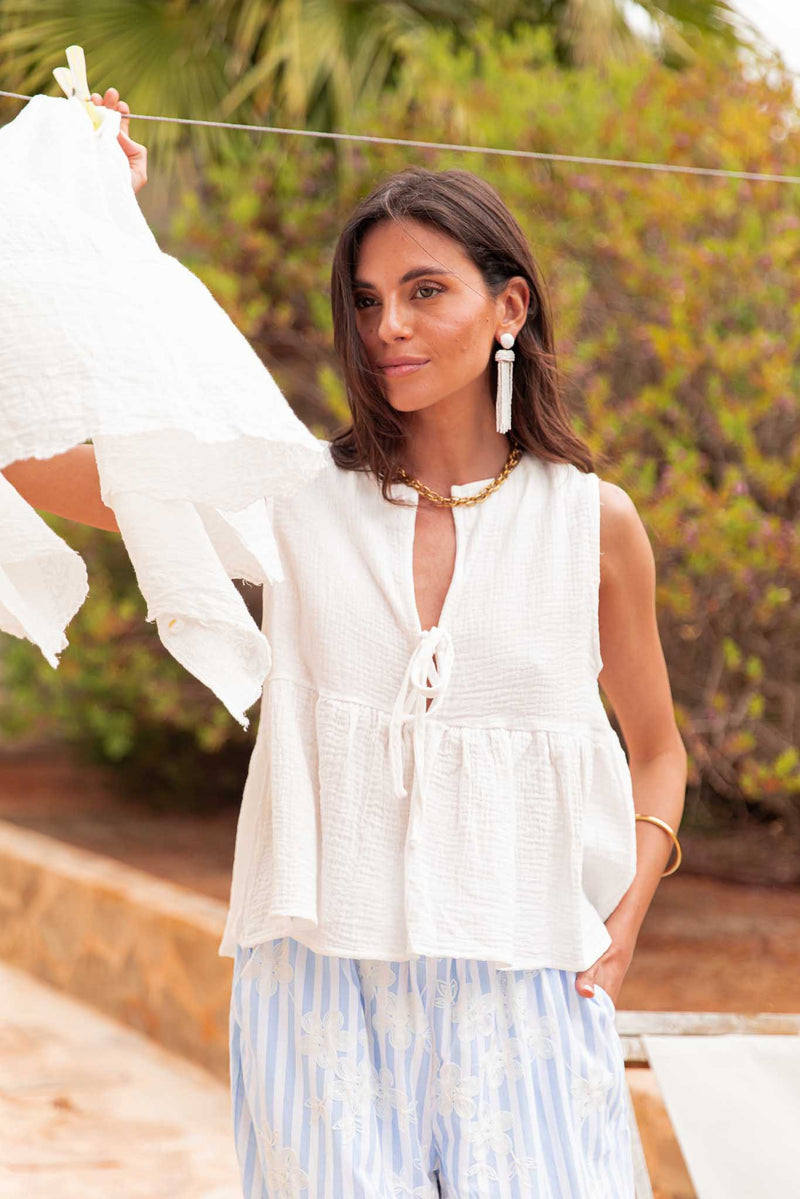VIVIE Blanche - Blouse Peplum