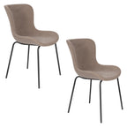 Junzo Rib - Chaise De Salle À Manger - Tissu - Gris
