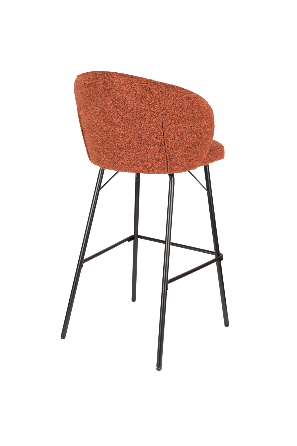 Joa - Bar & Counter Stool - Polyester - Terracotta/Brown