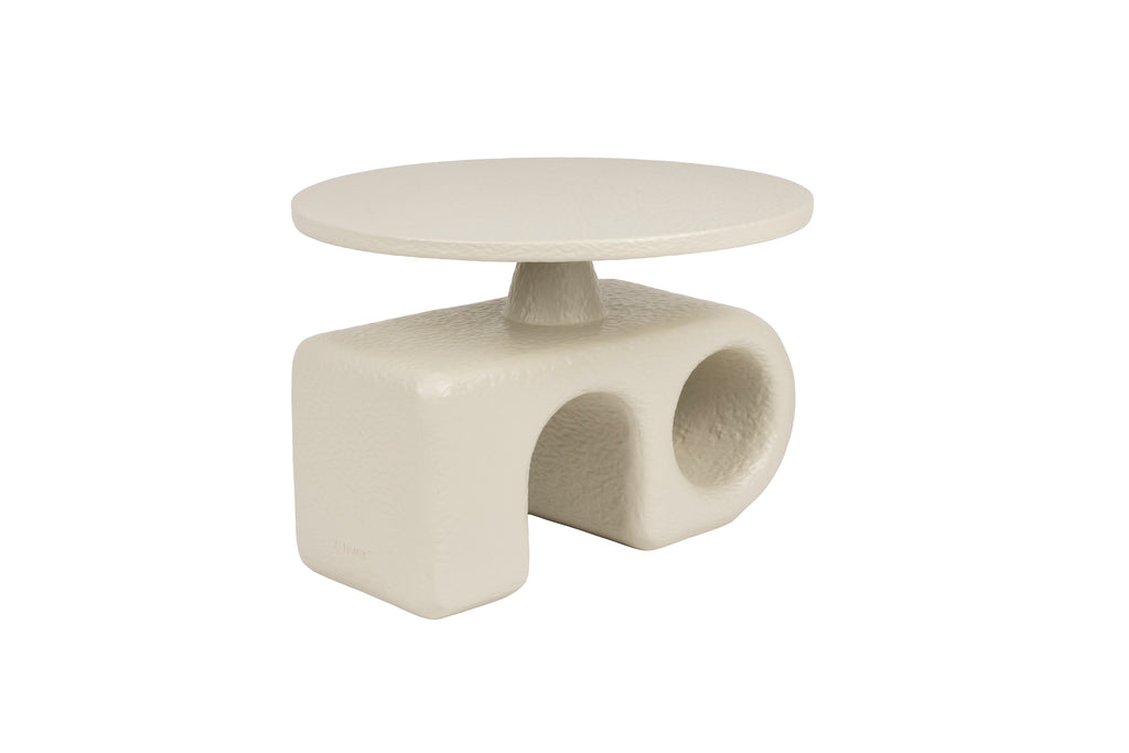 Hermit - Side Table - Resin - Beige/White