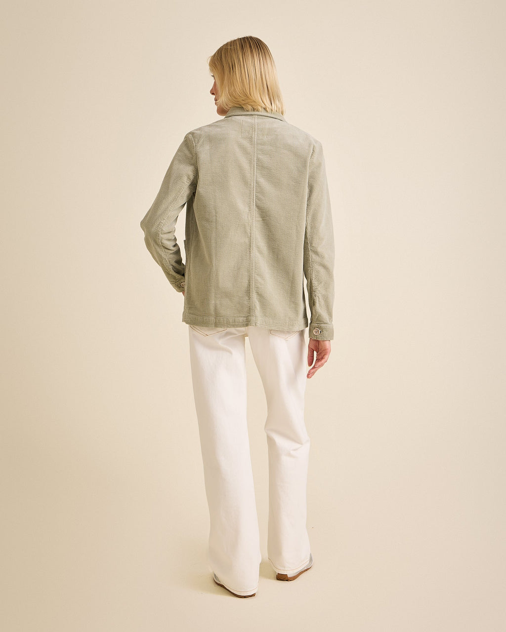 Veste Worker Côtelé Sauge