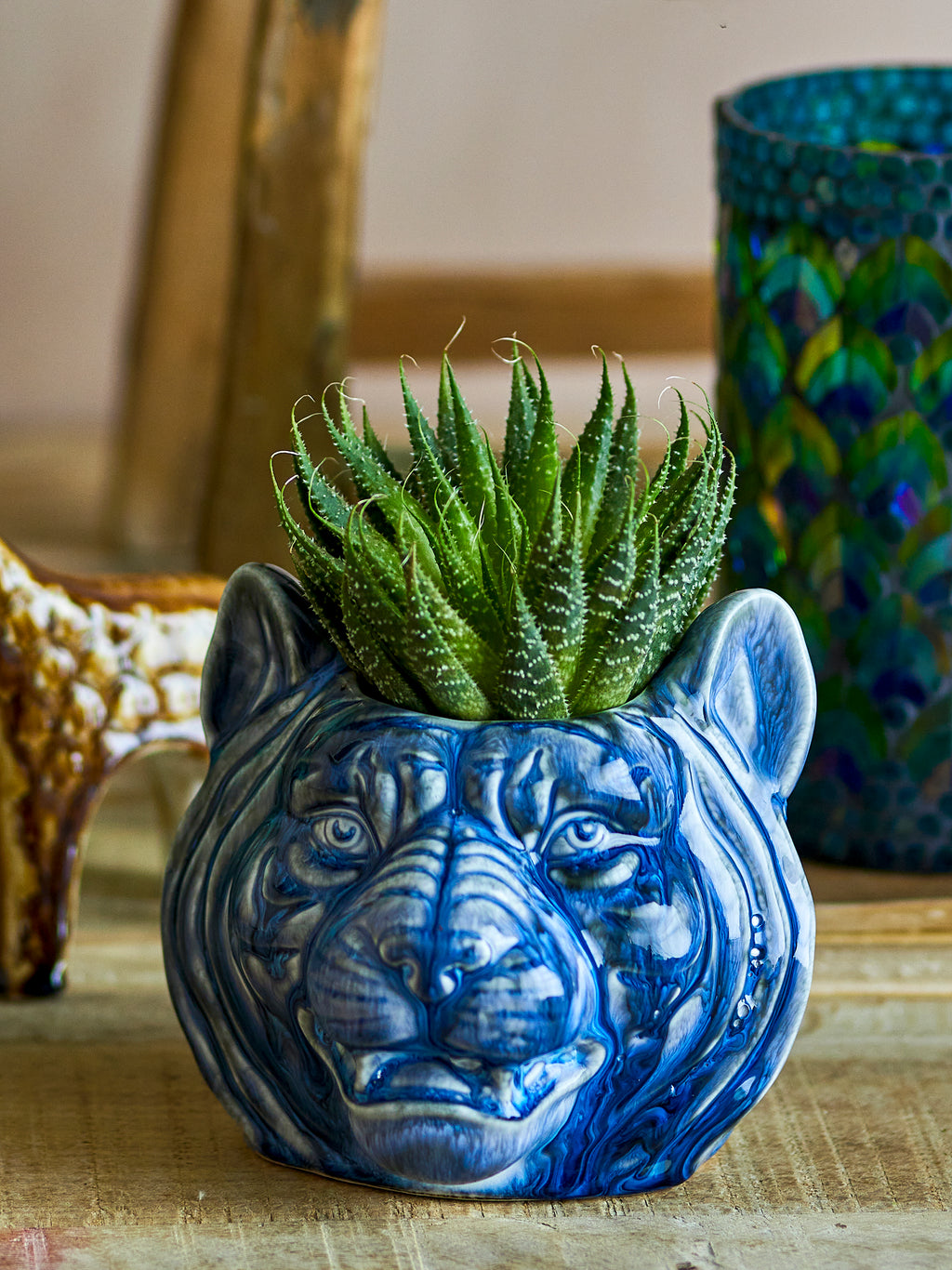 Abner - Plant Pot Cover - Blue - Stoneware